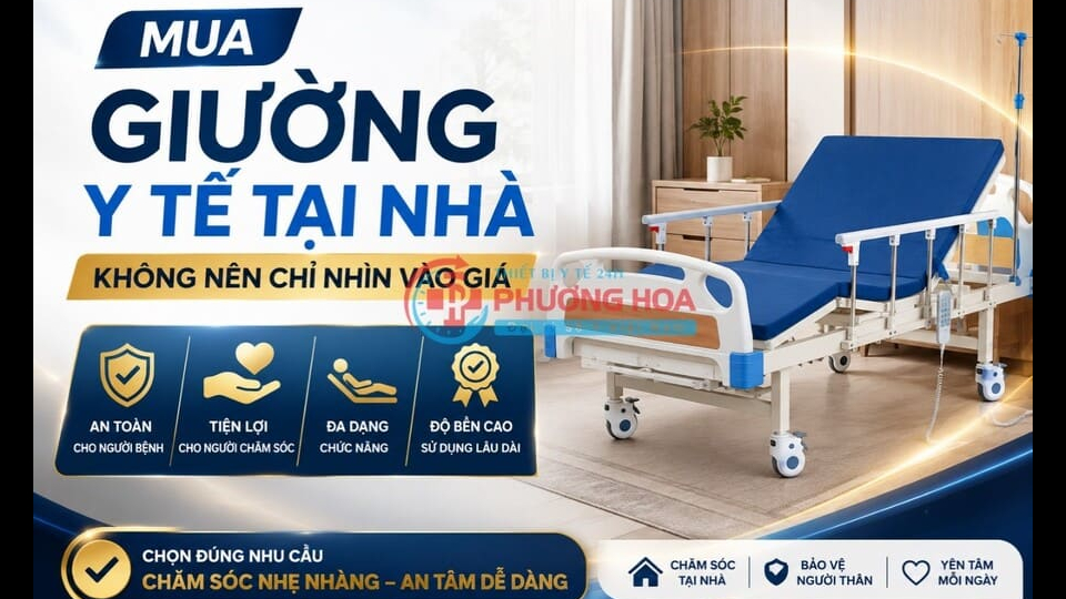 Mua giường y tế tại nhà: Đừng chỉ nhìn giá, hãy xem nhu cầu chăm sóc